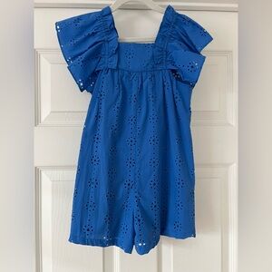 Blue Eyelet Romper